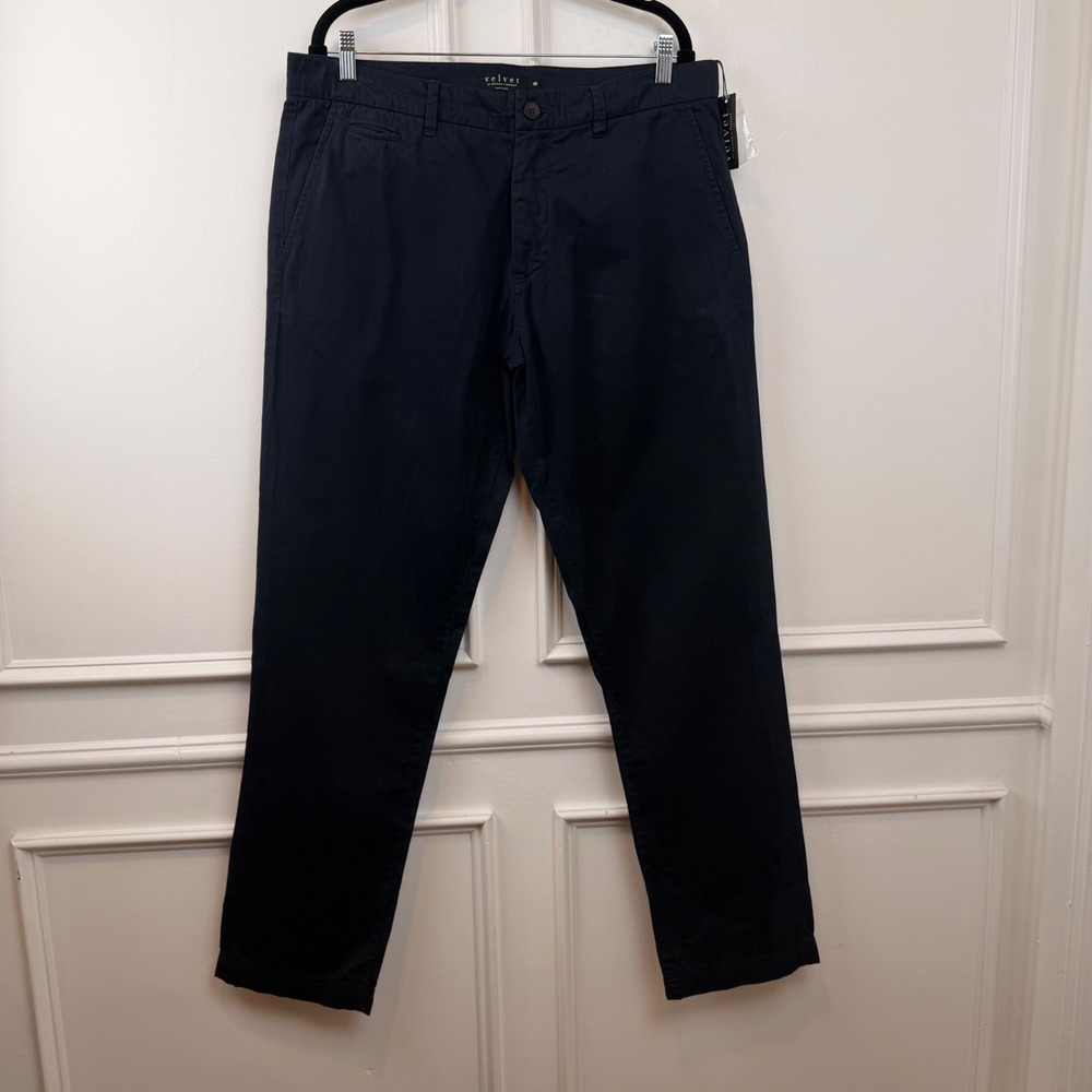 Velvet by Graham & Spencer Mens Navy‎ Blue Cotton Chino Pants Size 36 NWT